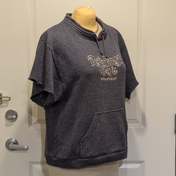 GUC Rainforest Cafe California XL Turkish Cotton Blend Cutoff Sweatshirt - Picture 2 of 7